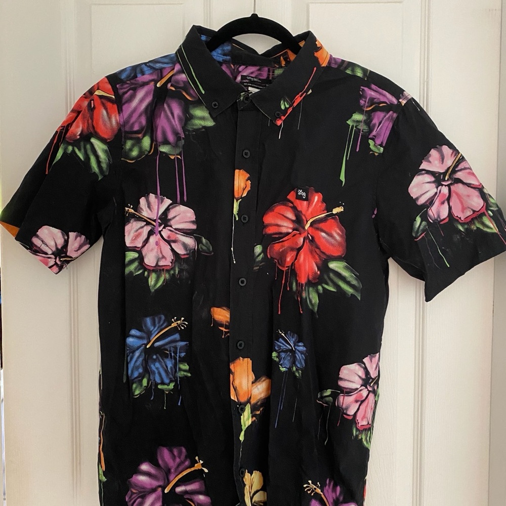 Black shirt sleeve shirt worn once-looks brand new